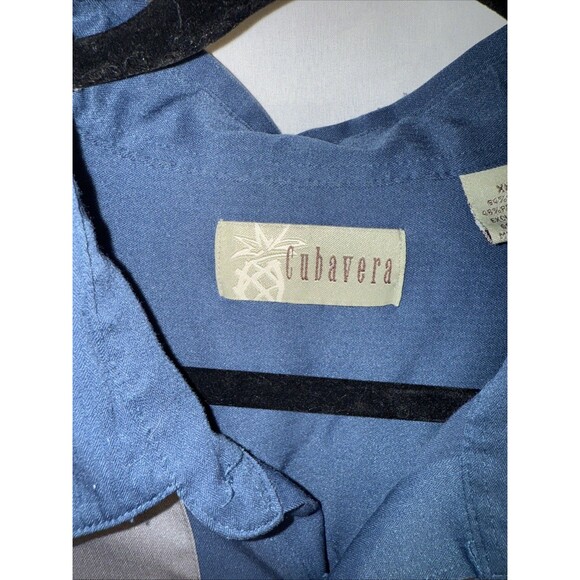 Mens Cubvera Gray/Blue Stripe Leisure Shirt Button Up Sz XXL - Picture 5 of 8